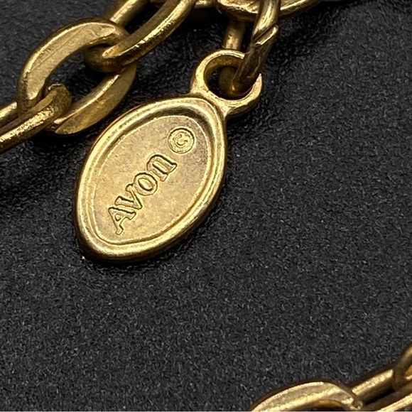 AVON Green & White Lucite Beads Gold Tone Necklace "Come Summer "1975 - Picture 4 of 11